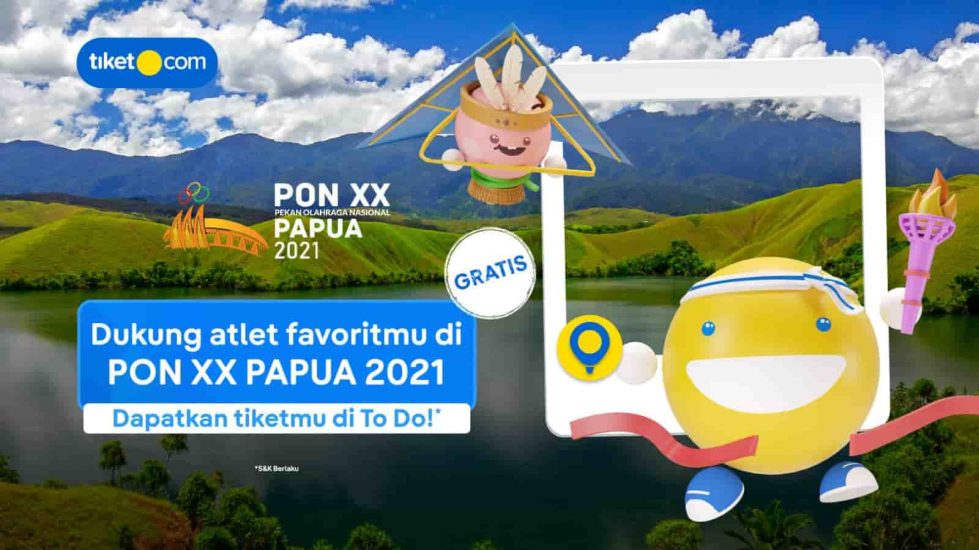 Jadi Mitra Resmi Online Tiket Partner PON XX Papua, tiket.com Gelar Diskon Tiket Pesawat