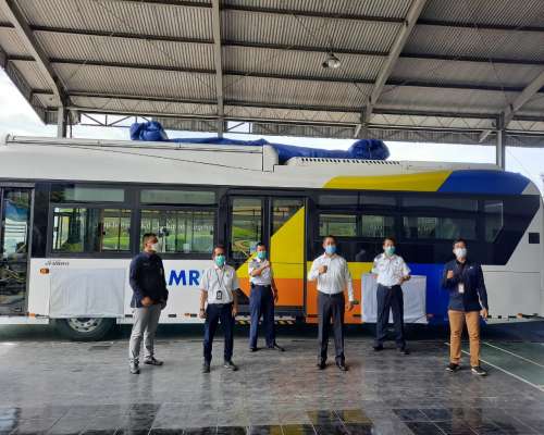 DAMRI Lakukan Uji Coba Bus Listrik di Bandara Soekarno Hatta