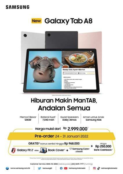 Ini Alasan Orang Tua Punya Samsung Galaxy Tab A8
