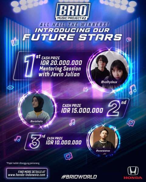 Honda Ajak Duo Pemenang  Jingle Musik Baru Honda Brio