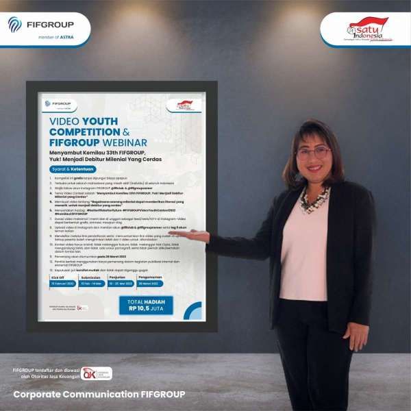 HUT ke-33 Tahun, FIF GROUP Ajak Milenial Buat Literasi Jadi Debitur lewat Lomba Video
