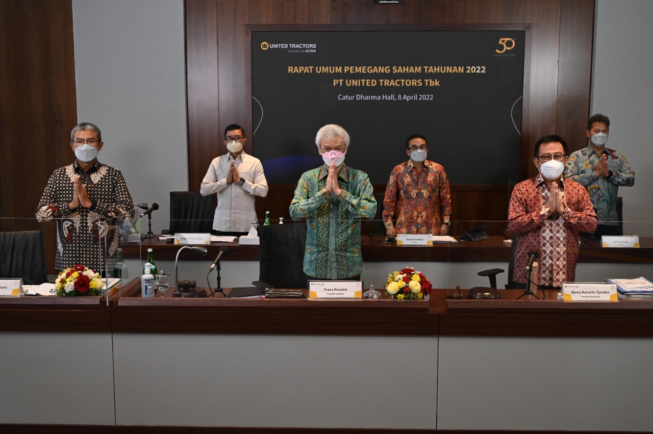 PT United Tractors Tbk Membagikan Dividen Tunai untuk Tahun Buku 2021 Sebesar Rp4,6 Triliun
