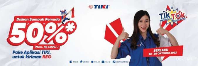 Peringati Hari Sumpah Pemuda, TIKI Bagi-Bagi Promo Diskon Ongkos Kirim 1 TIKI