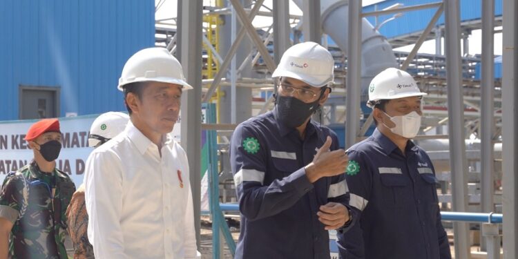 Presiden RI Tinjau Pembangunan Smelter TSL Ausmelt Furnace PT Timah Tbk. 1 PT Timah