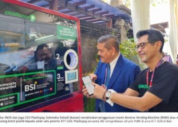 Mesin Pengumpul Botol Plastik Plasticpay (INOV Group) Harumkan Indonesia di KTT G20
