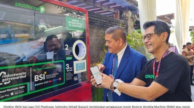 Mesin Pengumpul Botol Plastik Plasticpay (INOV Group) Harumkan Indonesia di KTT G20