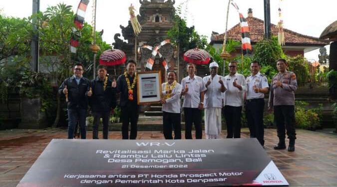 Honda Serahterimakan Bantuan Revitalisasi Marka Jalan & Rambu Lalin di Pemogan, Bali 1 PT Honda