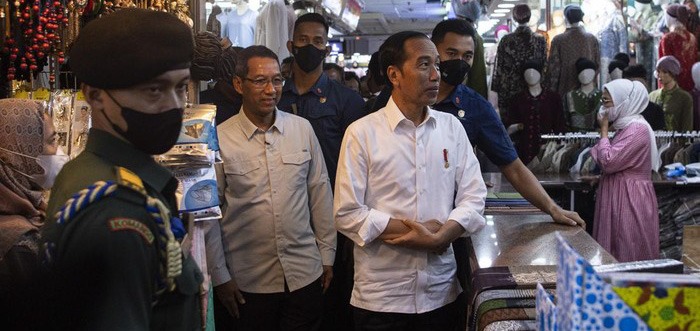 Jokowi dan Heru Cek Pasar Tanah Abang 1 Pasar Tanah Abang
