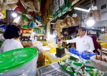 Presiden Jokowi Cek Harga Bahan Pangan di Pasar Wonokromo 3 Pasar Wonokromo,