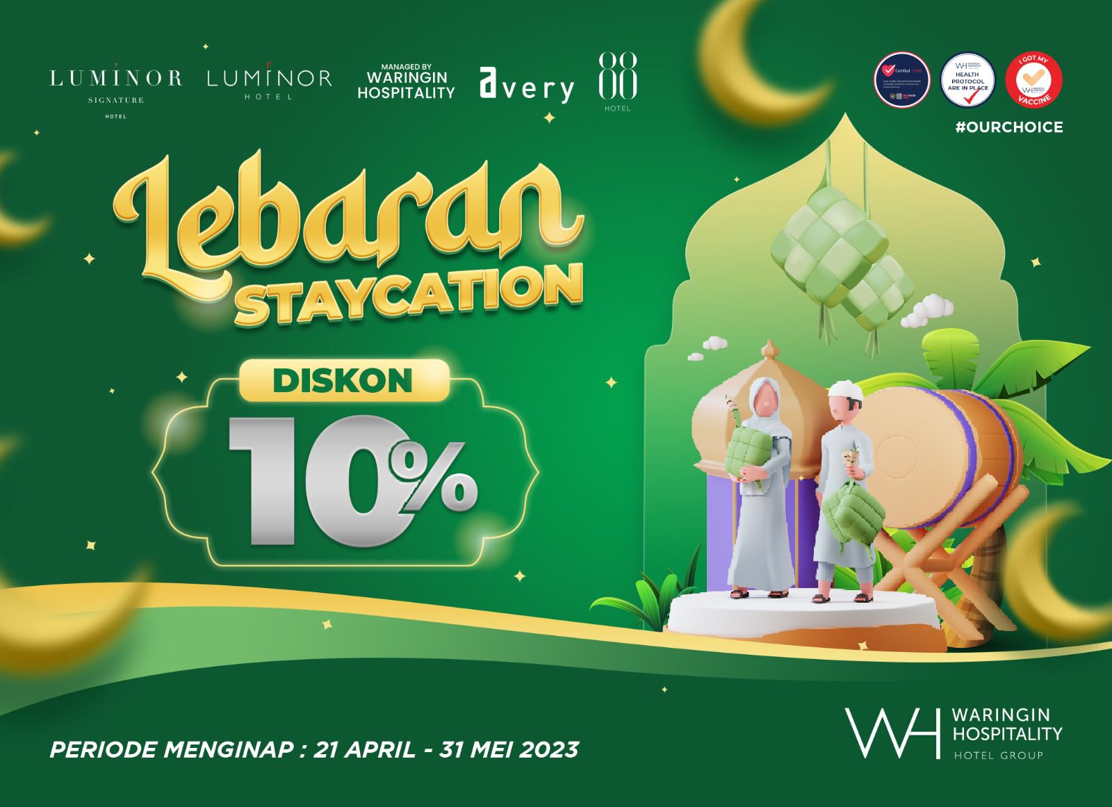 promo WH - Diskon 10% Menginap di WH Selama Berlibur dan Mudik di Kampung Halaman
