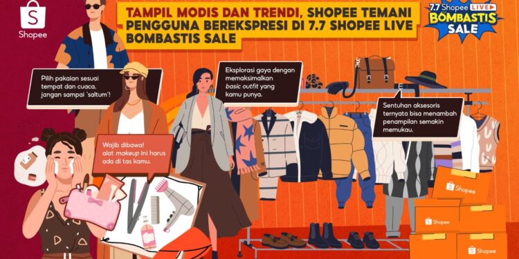 Tampil Modis dan Trendi, Shopee Temani Pengguna Berekspresi di 7.7 Shopee Live Bombastis Sale 1 Shopee