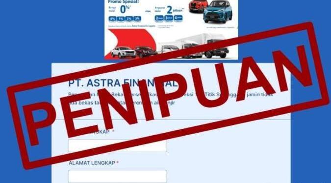 Hati-Hati Link Promo Palsu Pembelian Mobil Menggunakan Nama Astra Financial 1 astra financial