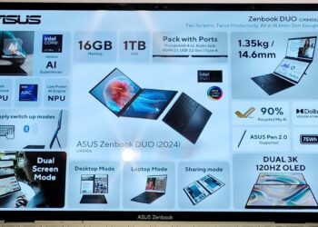 Segera Hadir di Indonesia, Laptop Terbaik 2024 Asus Zenbook DUO 3 ASUS