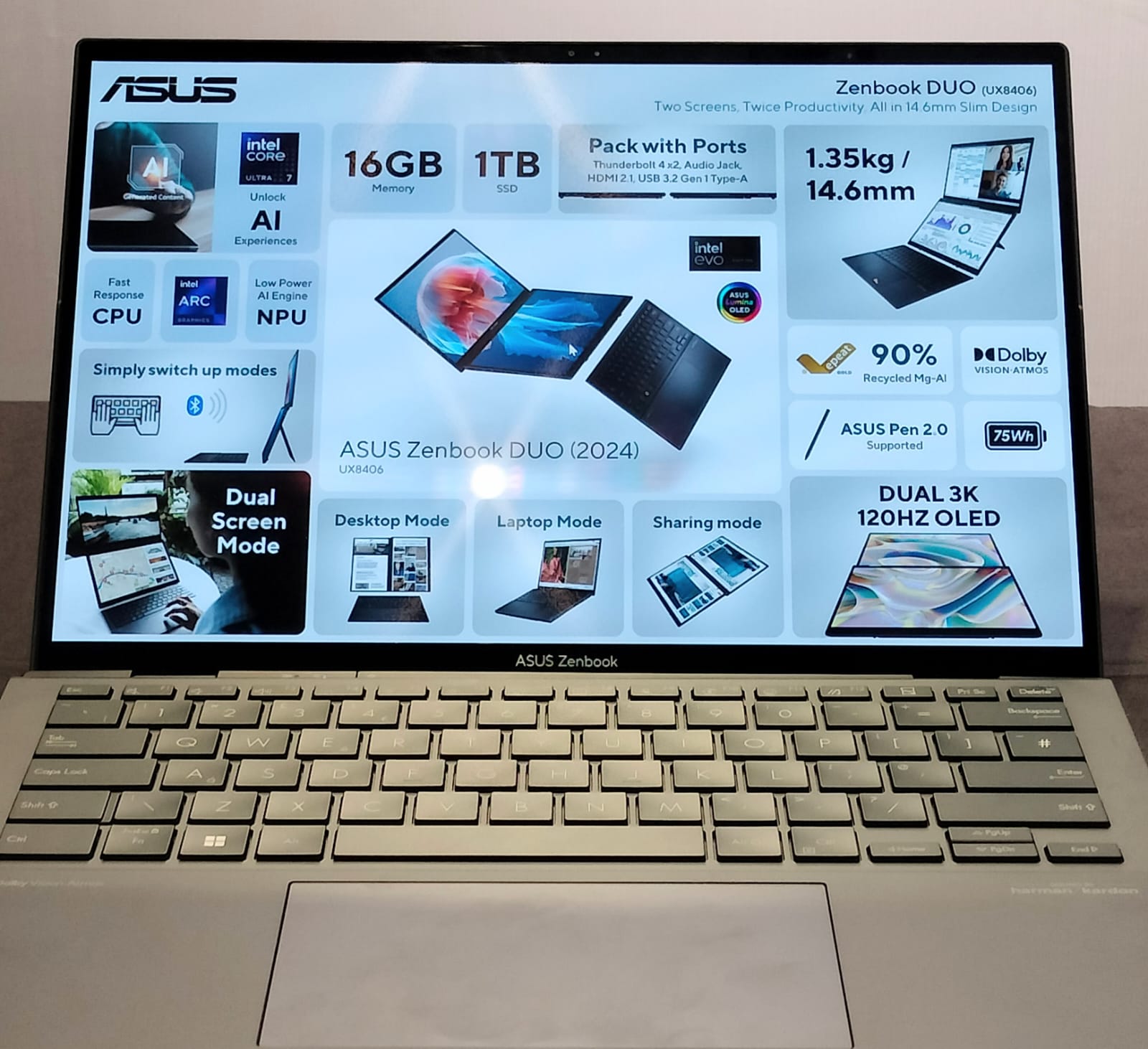Segera Hadir di Indonesia, Laptop Terbaik 2024 Asus Zenbook DUO 2 ASUS