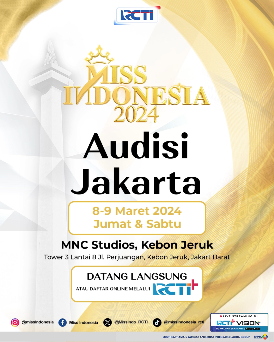 DKI Jakarta Menjadi Kota Penutup Audisi Miss Indonesia 2024, Jangan Lewatkan! 2 Miss Indonesia
