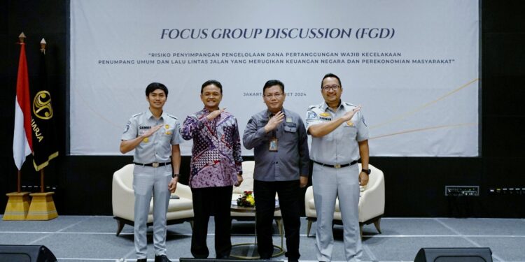 Jasa Raharja dan Kejaksaan Agung Gelar FGD Risiko Penyimpangan Dana Pertanggungan Wajib Korban Kcelakaan Lalu Lintas