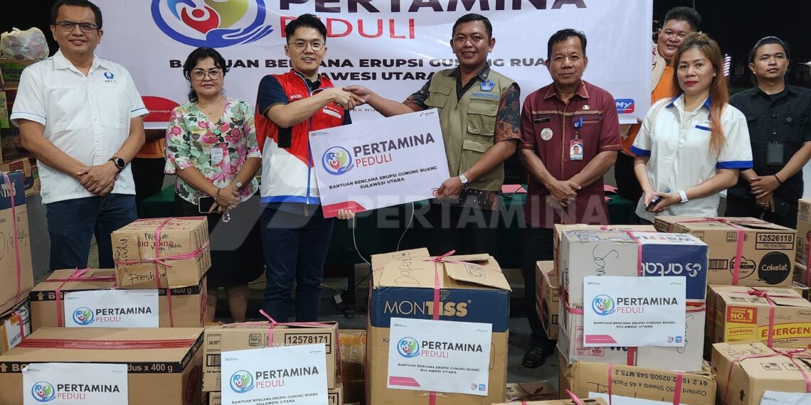 Pertamina Salurkan Bantuan untuk Korban Terdampak Letusan Gunung Ruang 1 pertamina