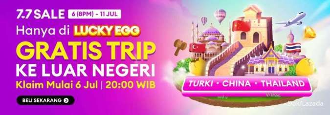 Pengguna Lazada Bisa Berburu Liburan Gratis ke Tiga Negara di Festival Belanja 7.7! 1 Lazada