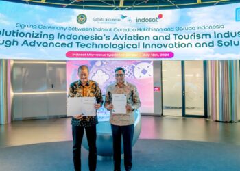 Perkuat Akselerasi Pertumbuhan Sektor Penerbangan dan Pariwisata Indonesia, Indosat Gandeng Garuda