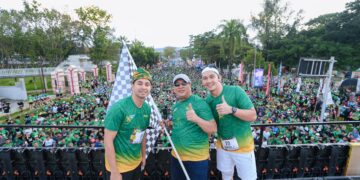 Datang ke Sultra Run IKA UMI 2024 Raffi Ahmad Dukung Dr. Ir. Ruksamin Maju Pilgub Sultra