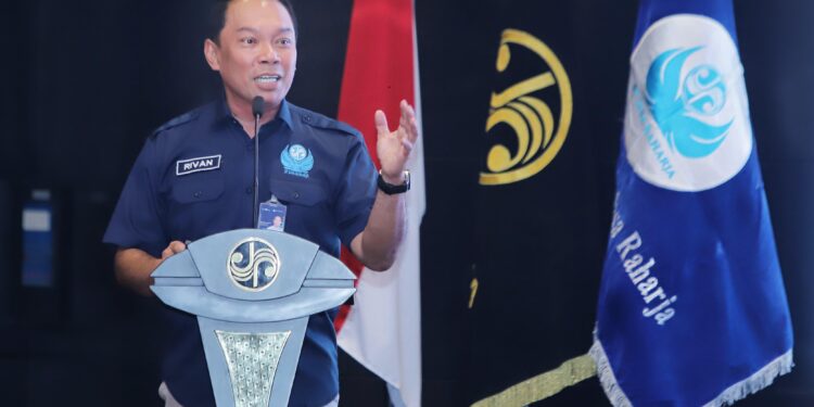 Hadiri Rakernas Serikat Pekerja Jasa Raharja,  Rivan A. Purwantono Tekankan Semangat Sinergi dan Kolaborasi