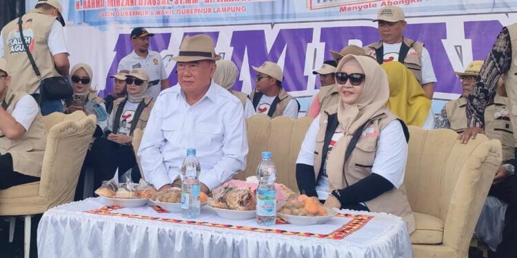 Kampanye Paslon Nomor Urut 2 Muhammad Saleh Asnawi-Agus Suranto Disambut Antusias Ribuan Pendukung di Tanggamus