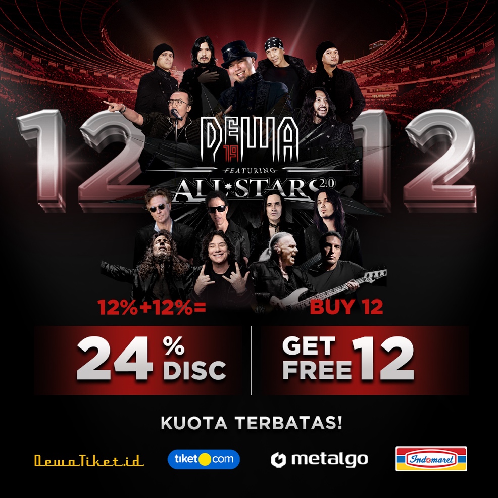 1 1 - Harbolnas 12:12 Hadirkan Promo Tiket Spektakuler Untuk Konser DEWA19 Featuring All Stars 2.0