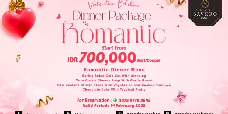 Rayakan Hari Kasih Sayang dengan Dinner Package Romantic di Grand Savero Bogor 1 bogor