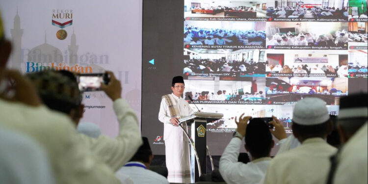Kemenag Raih Rekor MURI atas Bimbingan Manasik Haji Nasional Terbanyak Secara Hybrid 1 Manasik Haji