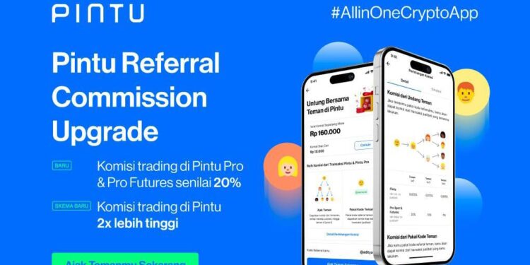 PINTU Luncurkan Promo Referral Double Reward: Dapatkan Komisi Hingga 40% dan Cashback di Pintu Pro