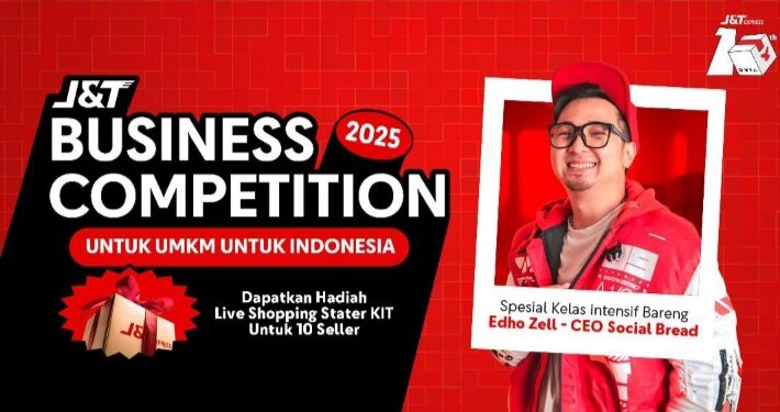 Kompetisi Bisnis dari J&T Express, 10 UMKM Bisa Dapat Set Alat Live Shopping dan Dimentorin Edho Zell 1 Kompetisi Bisnis dari J&T Express, 10 UMKM Bisa Dapat Set Alat Live Shopping dan Dimentorin Edho Zell