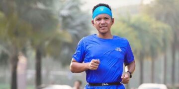 Veby Senopati Silam, mengikuti Binloop Ultra Marathon 120 di Bintaro, Kota Tangsel, Banten pada 2024.