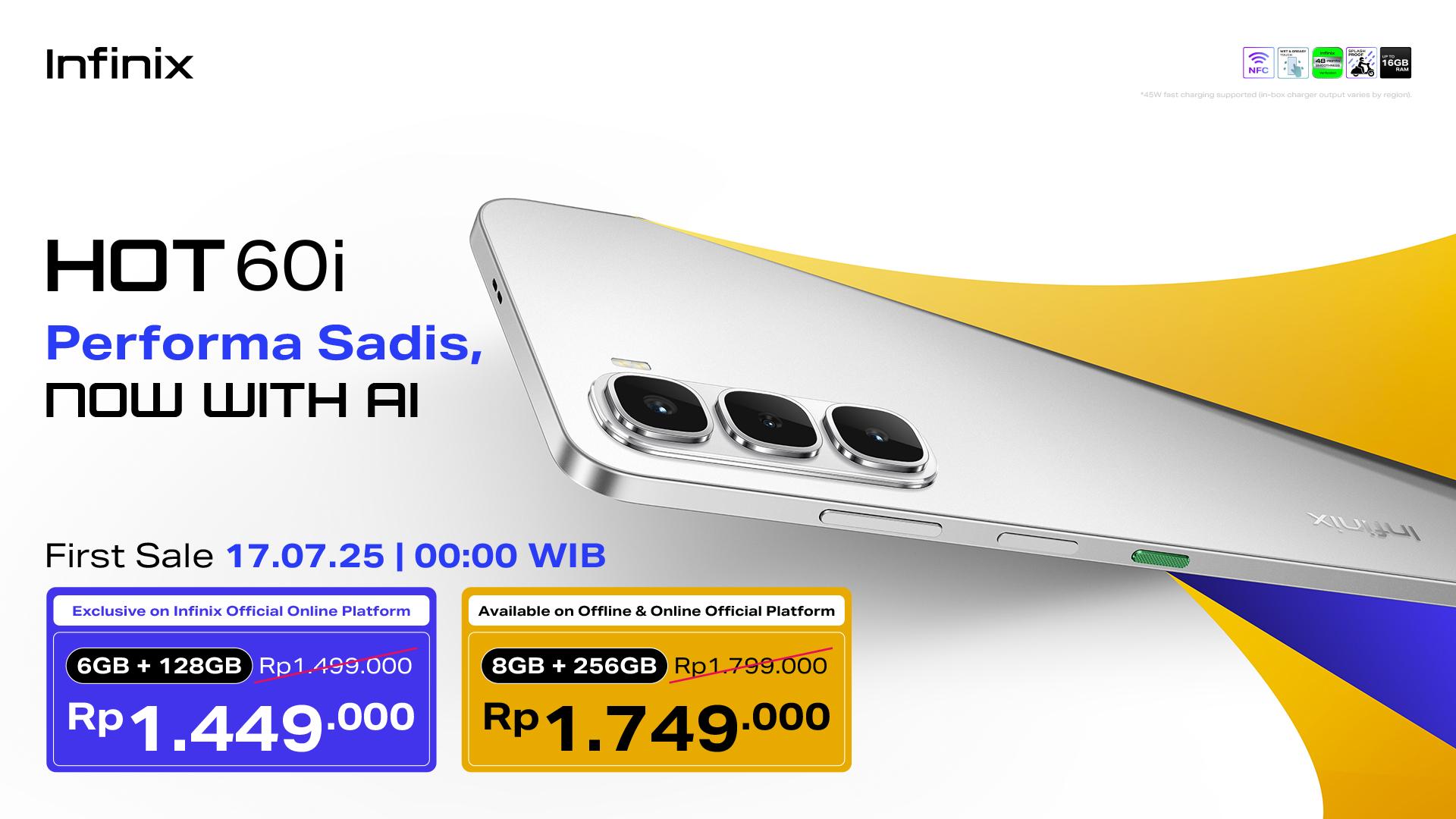 11 - Infinix HOT 60i, Smartphone Sejutaan dengan Fitur AI Paling Lengkap, Bisa Dibeli Mulai 7 Juli