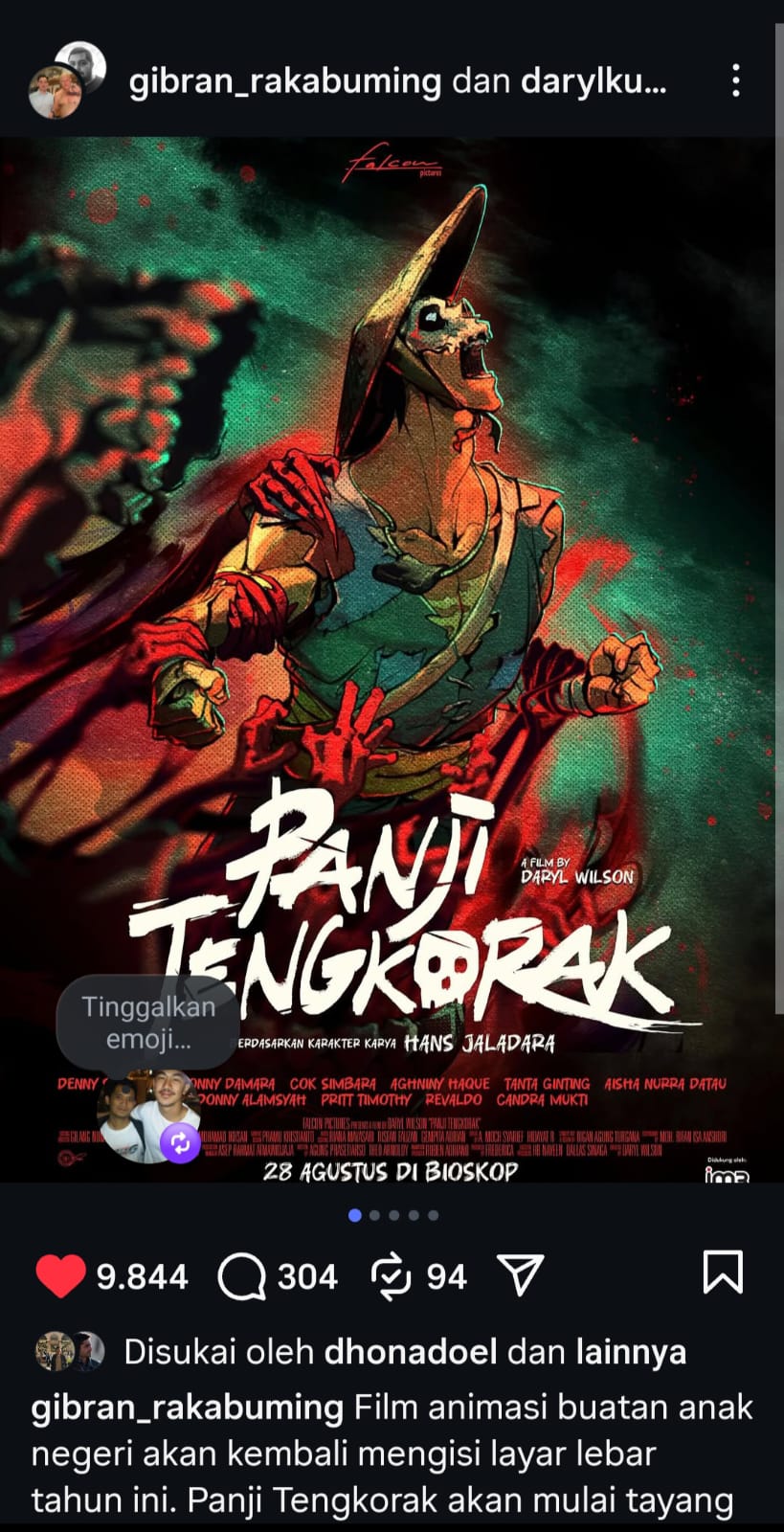 IMG 20250828 WA0015 - Gibran Rakabuming Angkat Jempol untuk Film Animasi Panji Tengkorak, Optimisme Publik Kian Tinggi