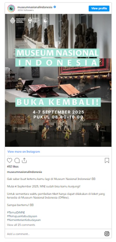 Asyik! Museum Nasional Indonesia Buka Kembali 2 52d83885 e0fb 4ef6 97d8 bad0d807fe19 - Asyik! Museum Nasional Indonesia Buka Kembali