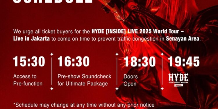 Jakarta Bersiap Menyambut HYDE! Tennis Indoor Senayan - Sabtu, 1 November 2025 1 HYDE