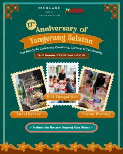 e61fc55a 15a8 4ef0 95a2 0376af9fb7b8 - Mercure Serpong Alam Sutera Rayakan Hari Jadi Kota Tangerang Selatan dengan Kompetisi Mewarnai Anak “Kids Colouring Competition”