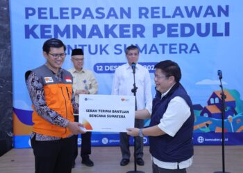 Kemnaker Kirim Relawan Ahli dan Bantuan untuk Tiga Provinsi Terdampak Bencana
