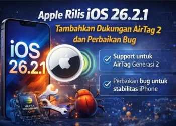 Apple Rilis iOS 26.2.1, Fokus Stabilitas Sistem dan Dukungan AirTag Generasi Kedua
