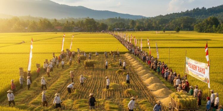 Panen Raya Perdana PS-08 di Pandeglang Jadi Tonggak Baru Ketahanan Pangan Nasional