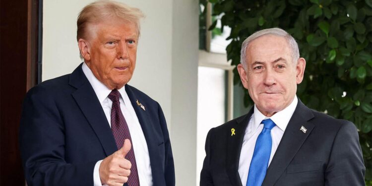 Trump dan Netanyahu Bertemu Tiga Jam Bahas Iran 1 TUJUH KALI BERTEMU: Presiden Amerika Serikat (AS) Donald Trump (kiri) dan Perdana Menteri (PM) Israel Benjamin Netanyahu bertemu di Gedung Putih pada Rabu (11/2/2026). Mereka membahas sejumlah isu, terutama mengenai Iran. (Foto Ilustrasi: middle-east-online.com)