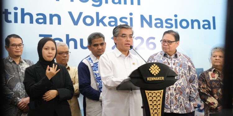 Kemnaker Siapkan 20.000 Kuota Pelatihan Vokasi Nasional 2026 Batch 1