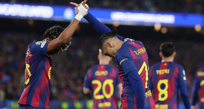 Barcelona Pesta Gol 7-2 atas Newcastle, Melaju Perkasa ke Perempatfinal Liga Champions 1 Barcelona Pesta Gol 7-2 atas Newcastle, Melaju Perkasa ke Perempatfinal Liga Champions