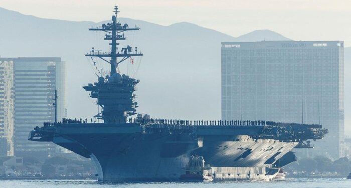 Iran Klaim Drone Hantam Kapal Induk USS Abraham Lincoln