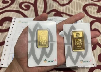 Harga Emas Antam Tergelincir Setelah Kenaikan Tajam Dua Hari Terakhir
