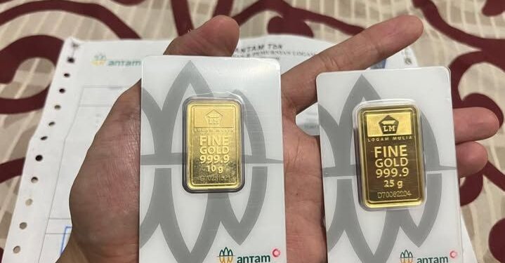 Harga Emas Antam Tergelincir Setelah Kenaikan Tajam Dua Hari Terakhir