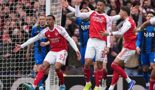ARSENAL KANDAS: Duel Arsenal vs Bournemouth di Liga Inggris, Sabtu (11/04/2026). (Foto: (c) AP Photo/Dave Shopland)