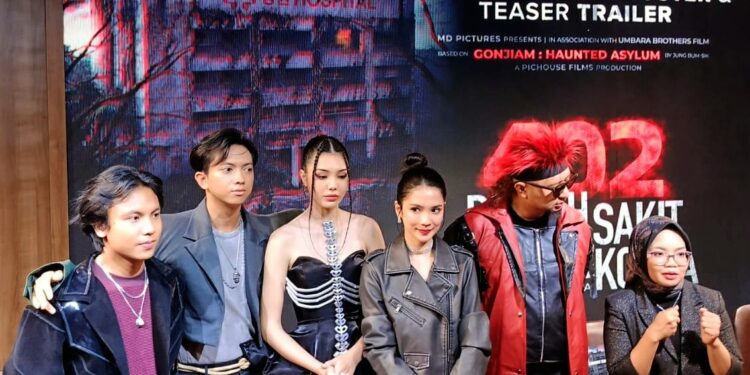 RILIS FILM: MD Pictures merilis official teaser trailer dan teaser proyek baru mereka yakni 402: Rumah Sakit Angker Korea yang diadaptasi dari film horor Korea Selatan, Gonjiam: Haunted Asylum. (FOTO: SHANTY AULIA/KORANINDOPOS.COM)
