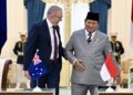 ISU PERANG: Presiden Republik Indonesia Prabowo Subianto menerima kunjungan kerja Perdana Menteri (PM) Australia Anthony Albanese di Istana Merdeka, Jakarta Pusat, pada Jumat (6/2/2026). (Foto Ilustrasi: Dok/BPMI Setpres).