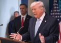 DITEKAN PARLEMEN: Presiden Donald Trump berbicara dengan wartawan di Ruang Konferensi Pers James Brady di Gedung Putih di Washington beberapa waktu lalu. (Foto: AP/Alex Brandon)